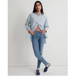 Madewell Jeans 9" Mid-Rise Skinny Jeans Polly Wash Womens Stretch 28